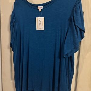 LuLaRoe Teal Short Sleeve Women's Top Olive fit